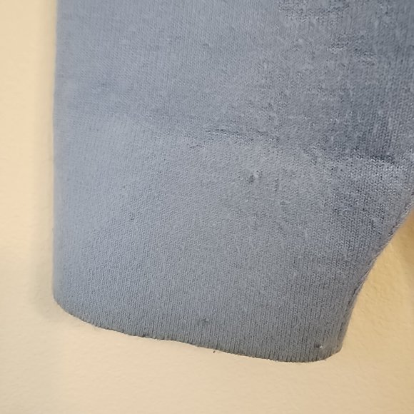 SANDRO Women Sweater Keep On Dancing Slogan Sweater in Blue, L, V Neck,Casual - Picture 10 of 16